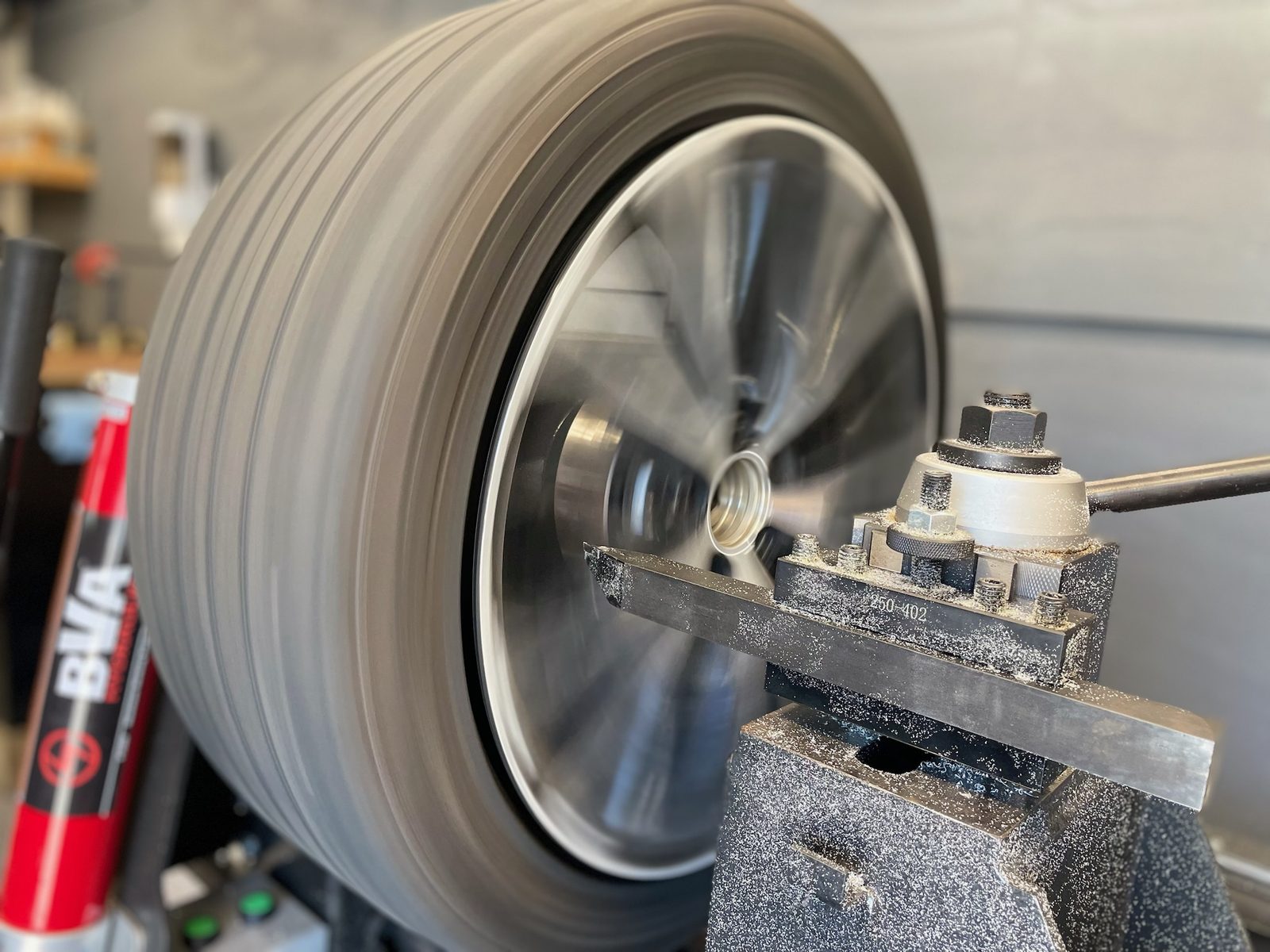 Diamond-cut CNC wheel face detail showing machined alloy wheel finish in North Little Rock AR